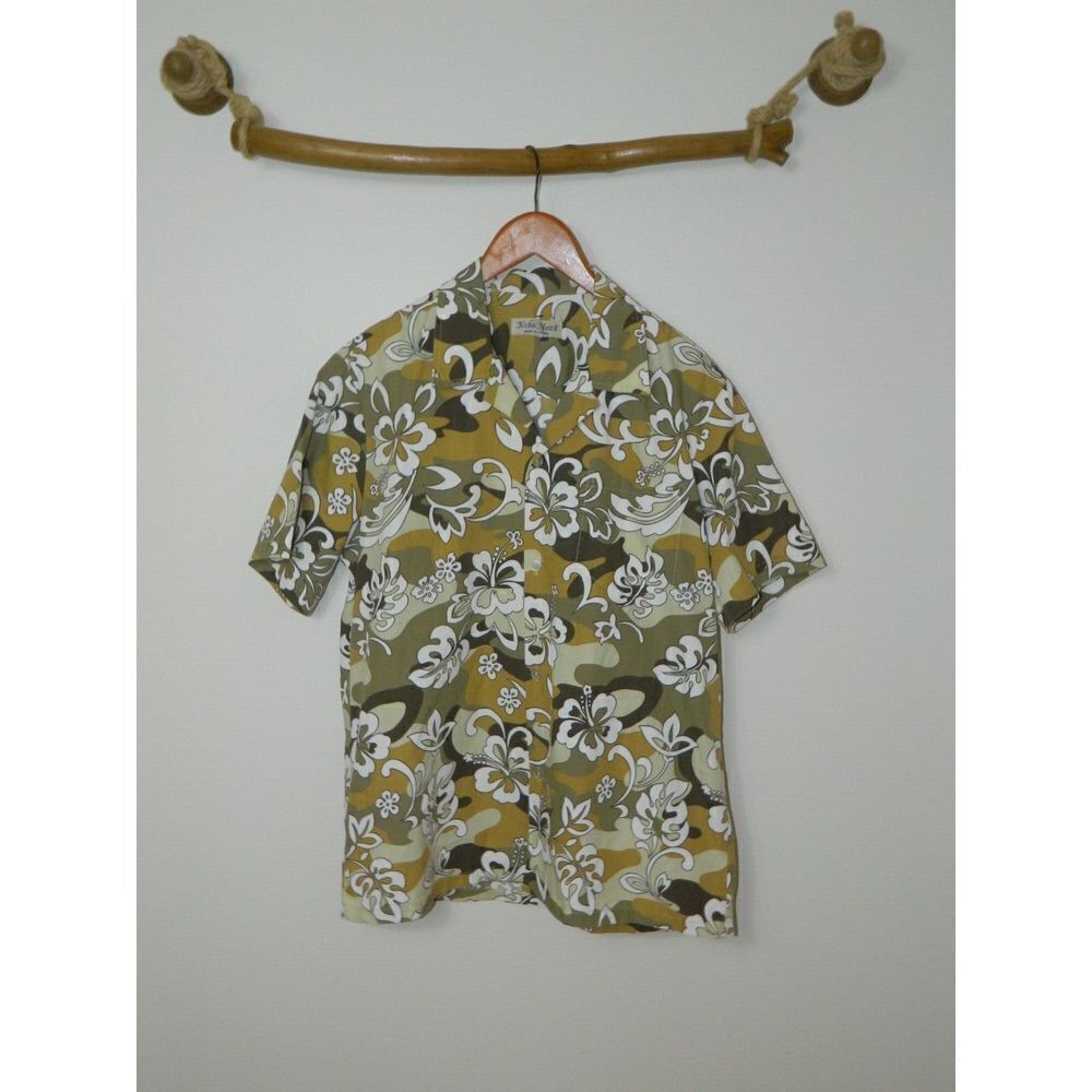 Koko Head Shirt Brown Green  Hawaiian Button-Up ‎ Men's Short Sleeve Size Large - Picture 2 of 9